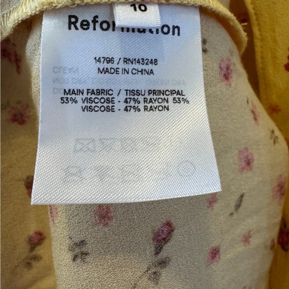 Reformation Crimini Dress in “Gwen” Size 10 - Picture 3 of 4